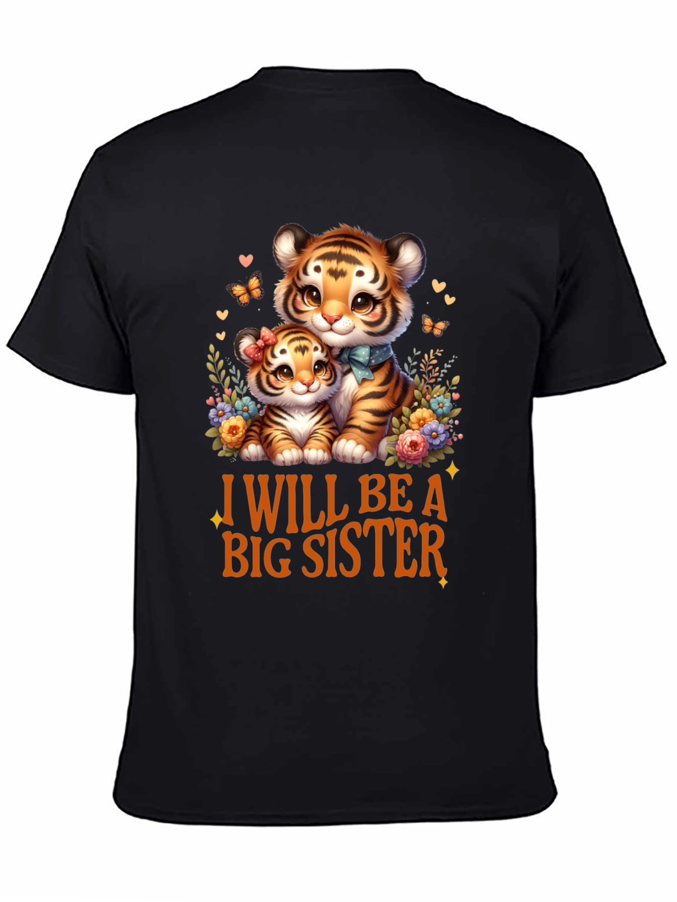 I Will Be A Big Sister Cute Tiger T-Shirt