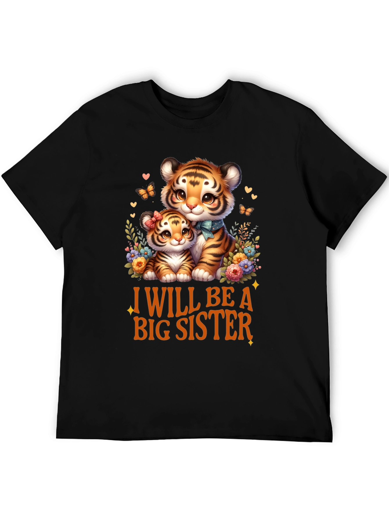I Will Be A Big Sister Cute Tiger T-Shirt