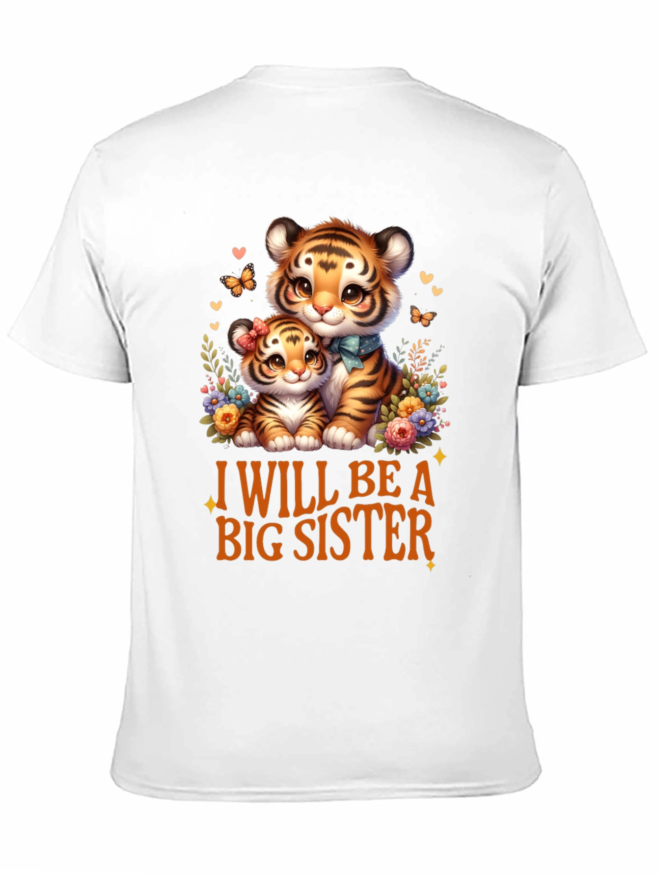 I Will Be A Big Sister Cute Tiger T-Shirt