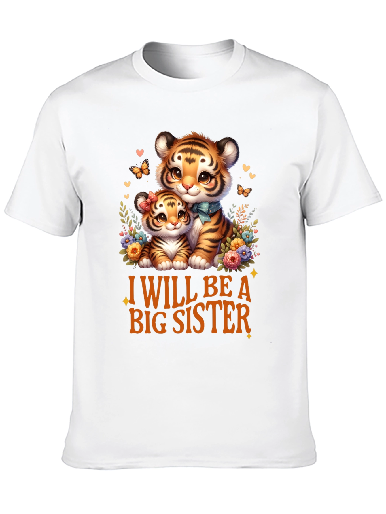 I Will Be A Big Sister Cute Tiger T-Shirt