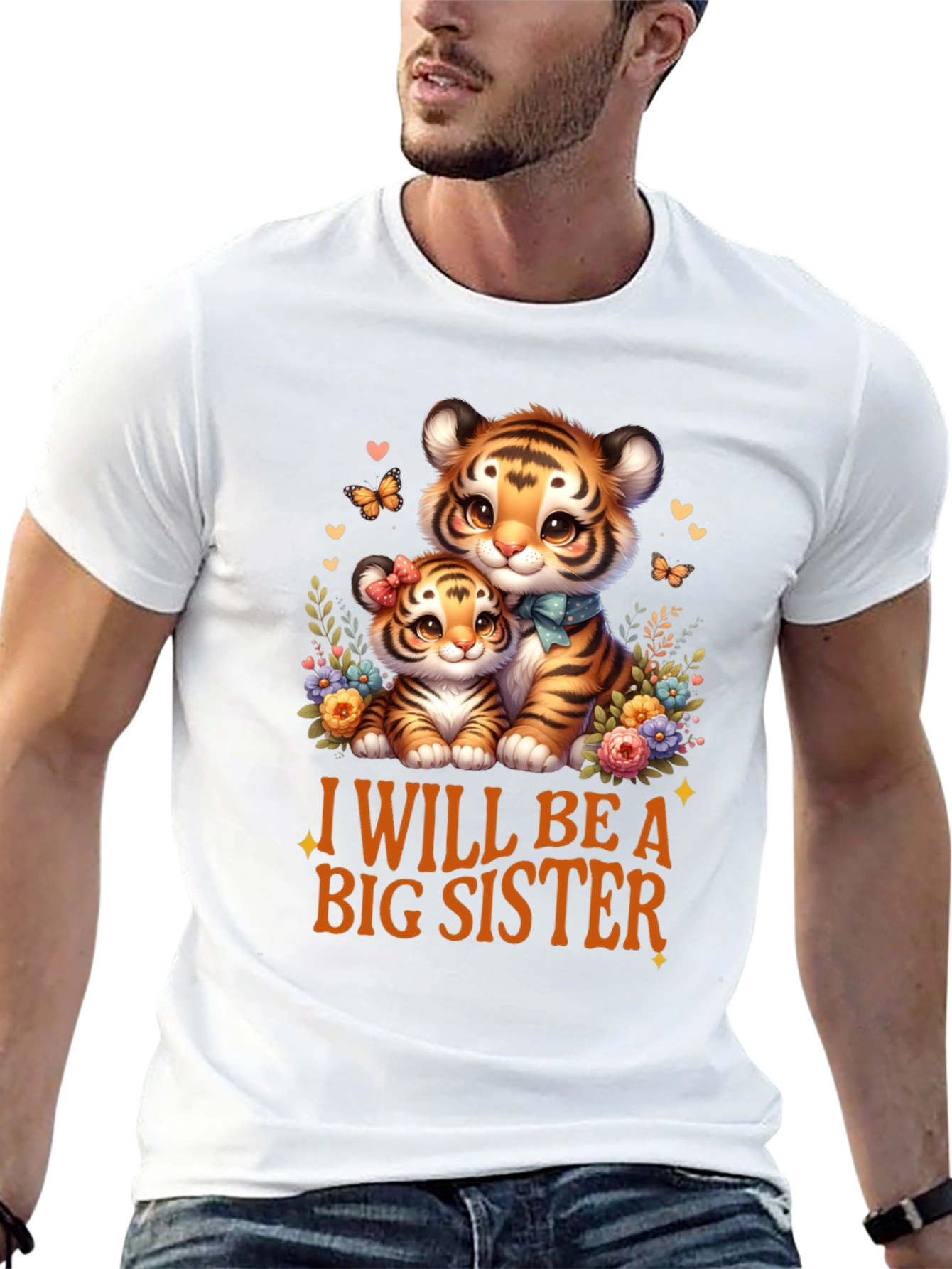 I Will Be A Big Sister Cute Tiger T-Shirt