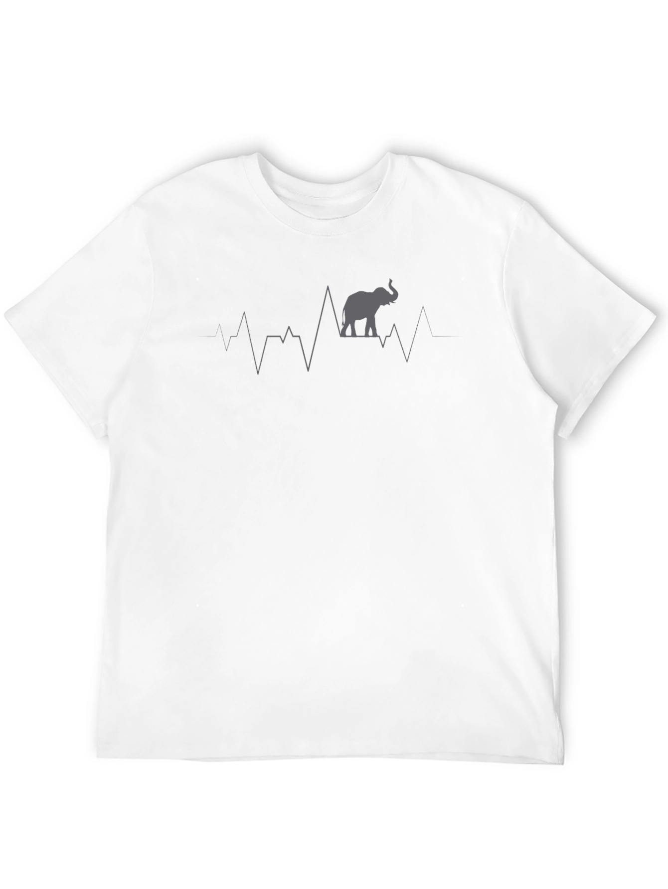 Elephant Heartbeat Graphic Tee - Black