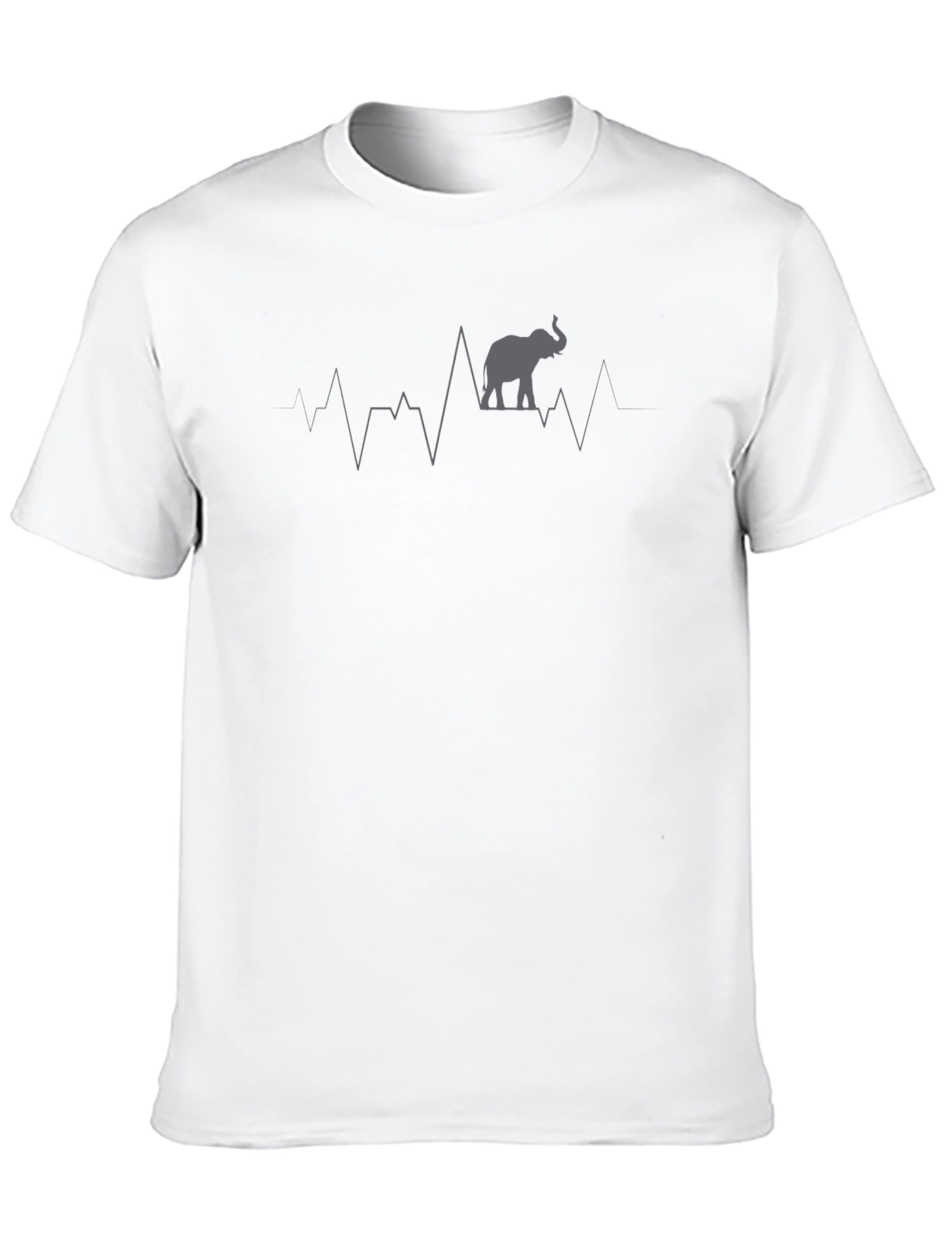 Elephant Heartbeat Graphic Tee - Black