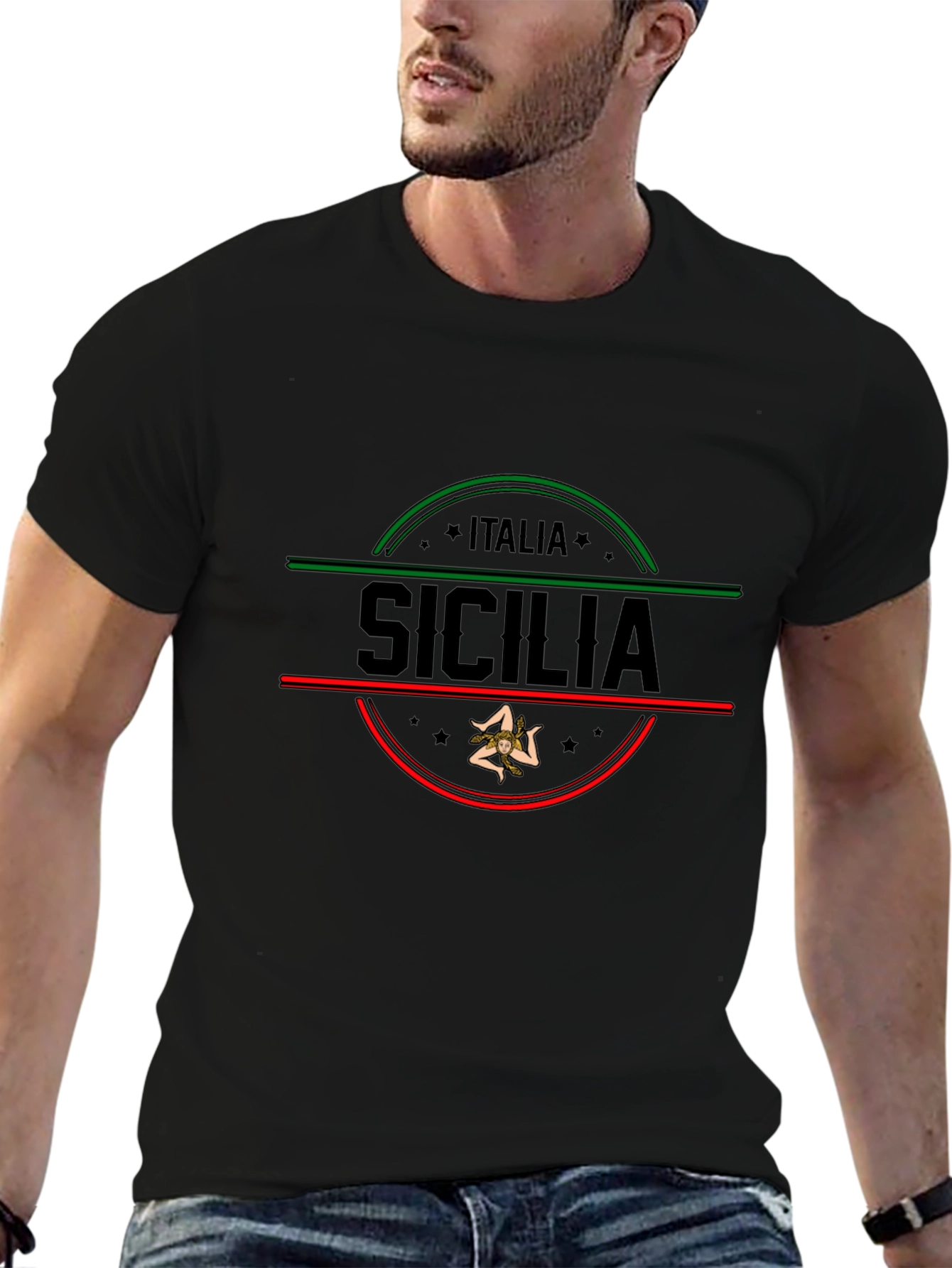 Sicilia Italia T-Shirt Mens Graphic Tee