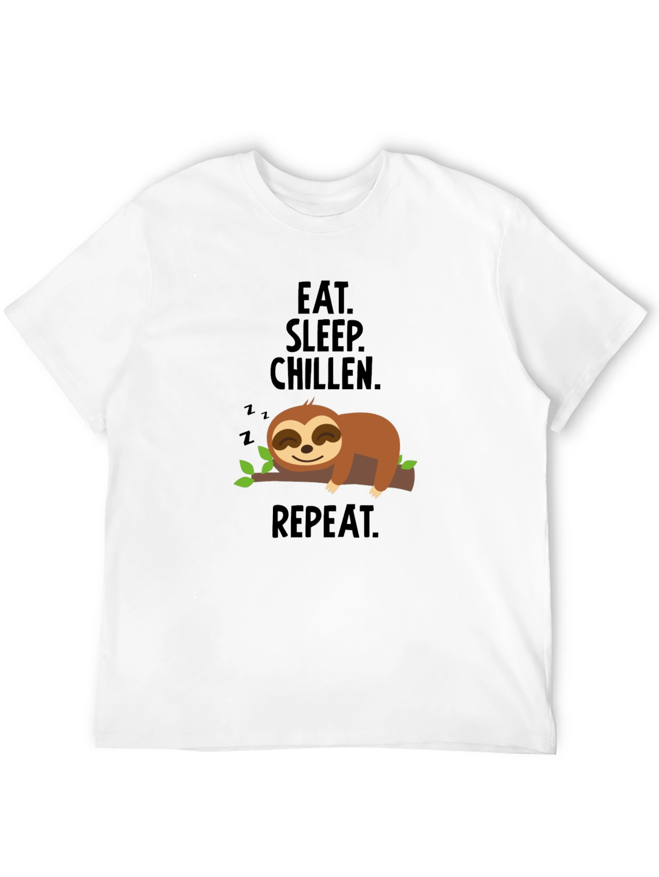 Eat Sleep Chillen Sloth Graphic T-Shirt