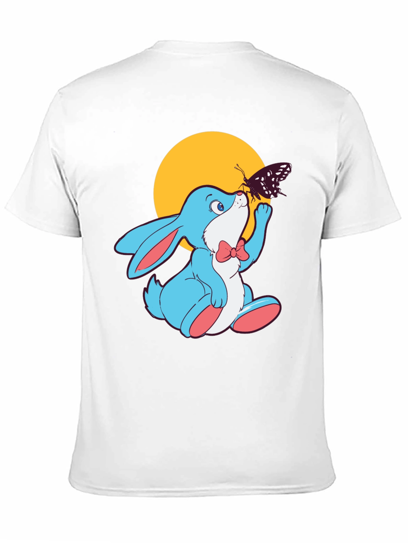 Cute Bunny with Butterfly Graphic T-Shirt