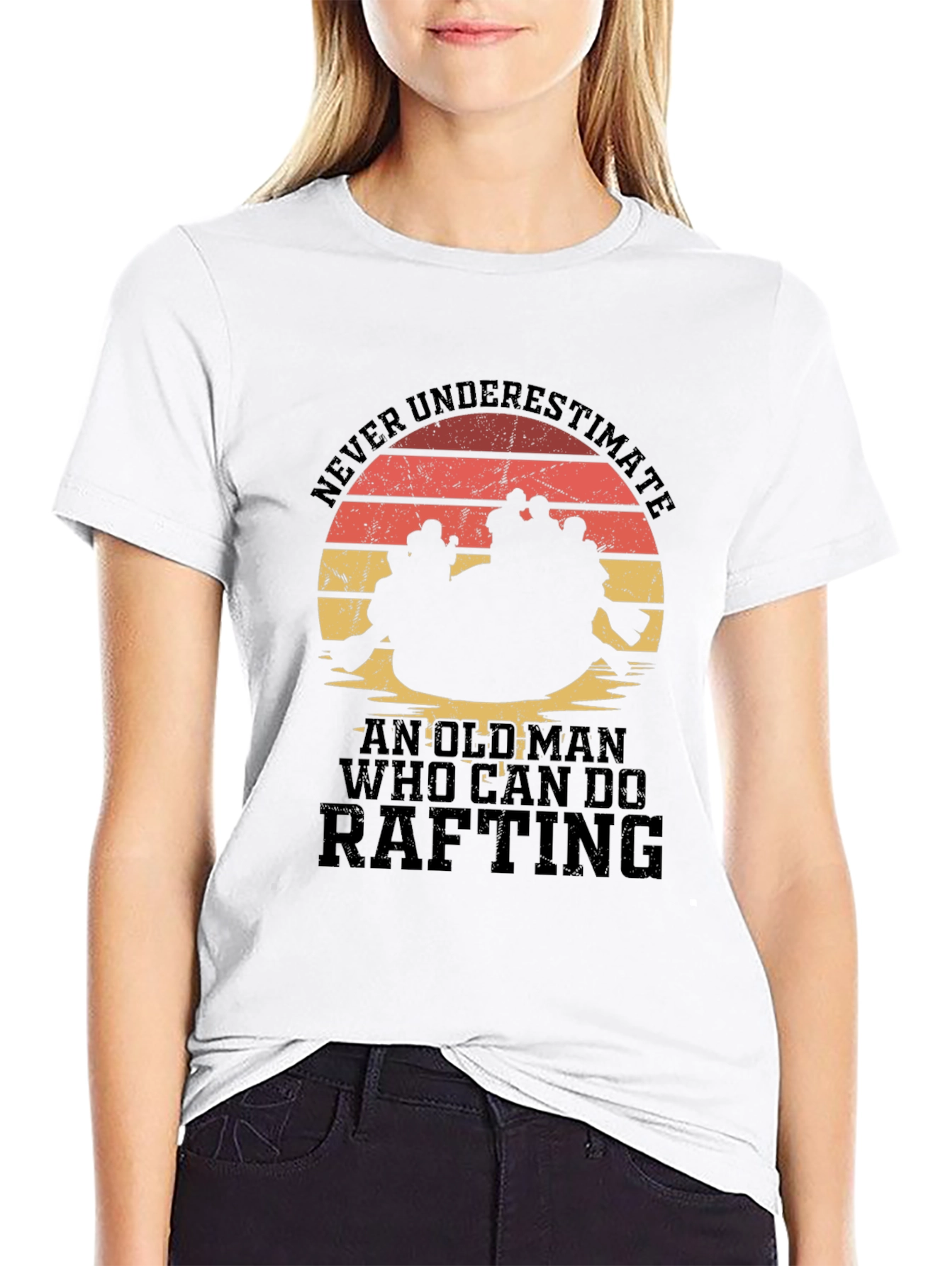 Rafting Old Man Graphic T-Shirt