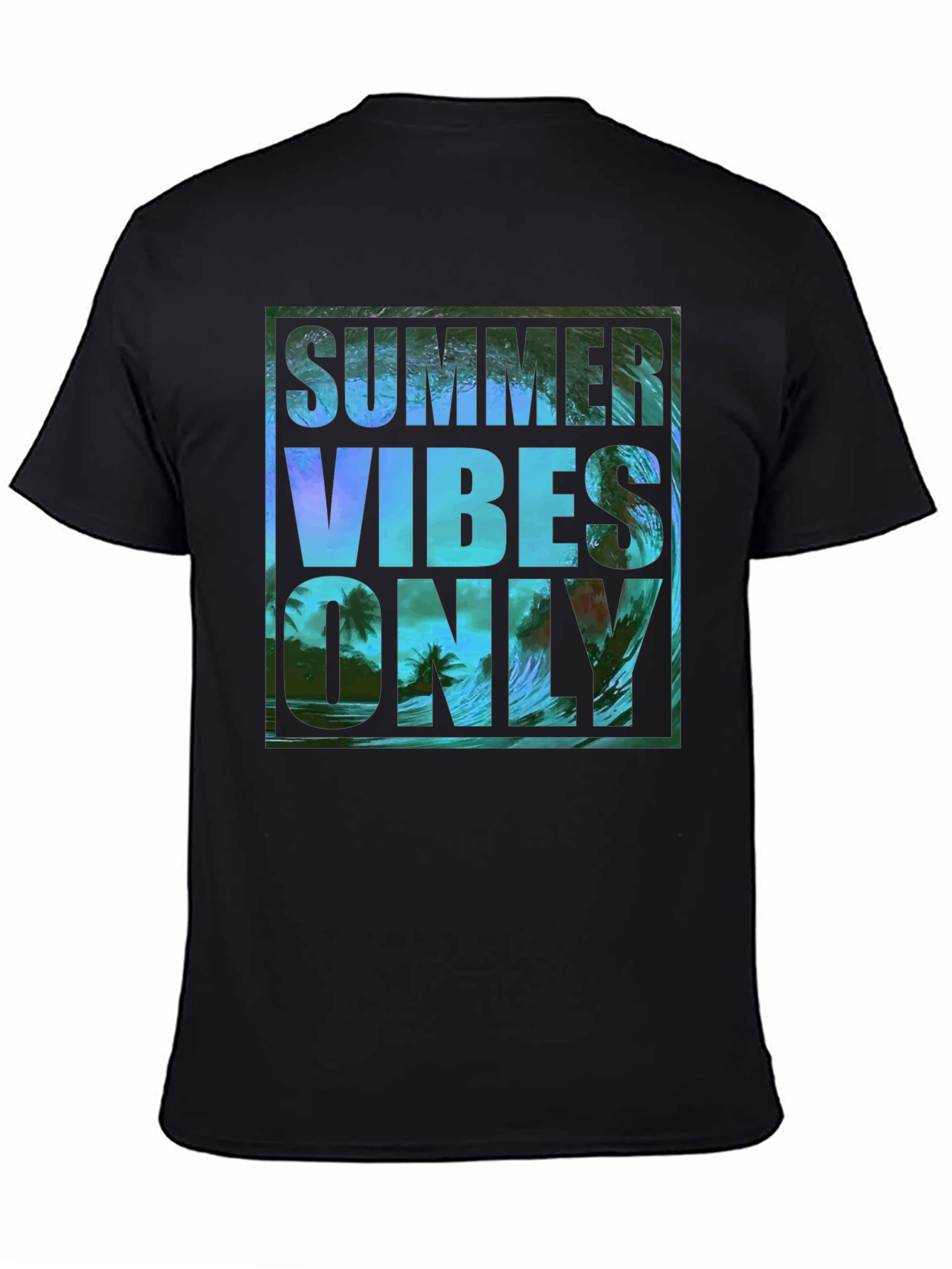 Summer Vibes Only Graphic T-Shirt - Black