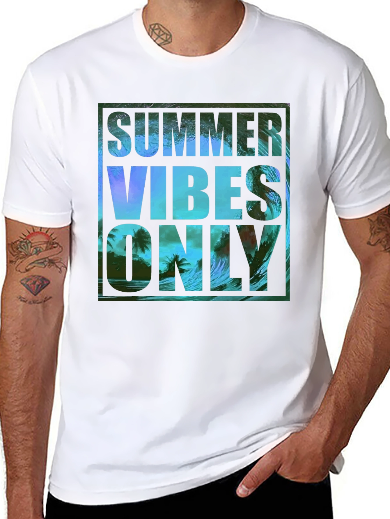 Summer Vibes Only Graphic T-Shirt - Black
