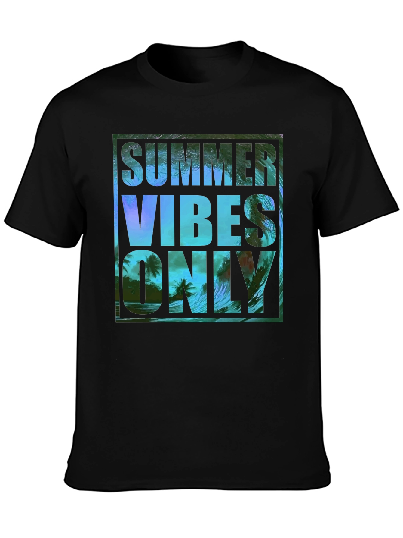 Summer Vibes Only Graphic T-Shirt - Black