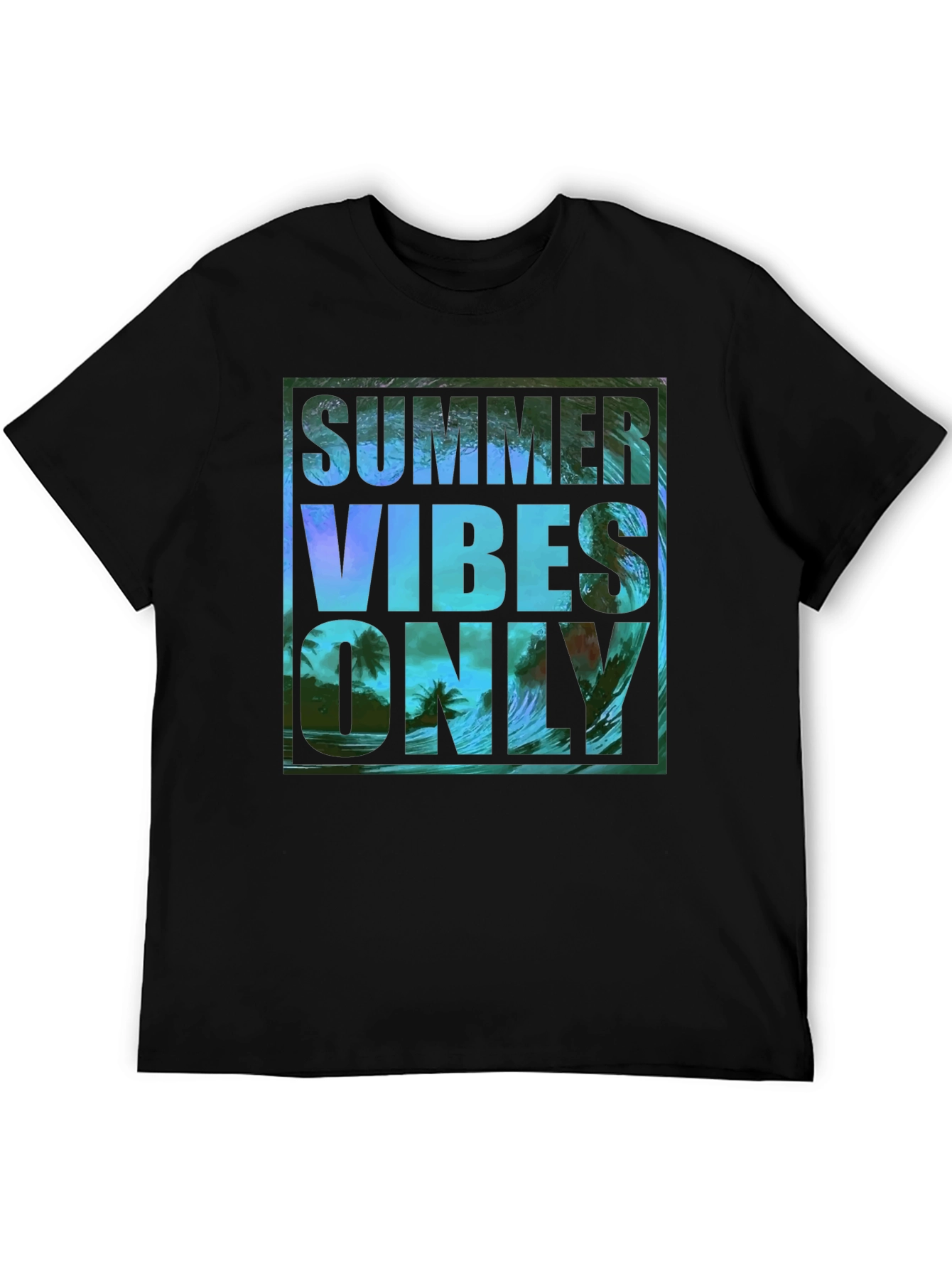 Summer Vibes Only Graphic T-Shirt - Black