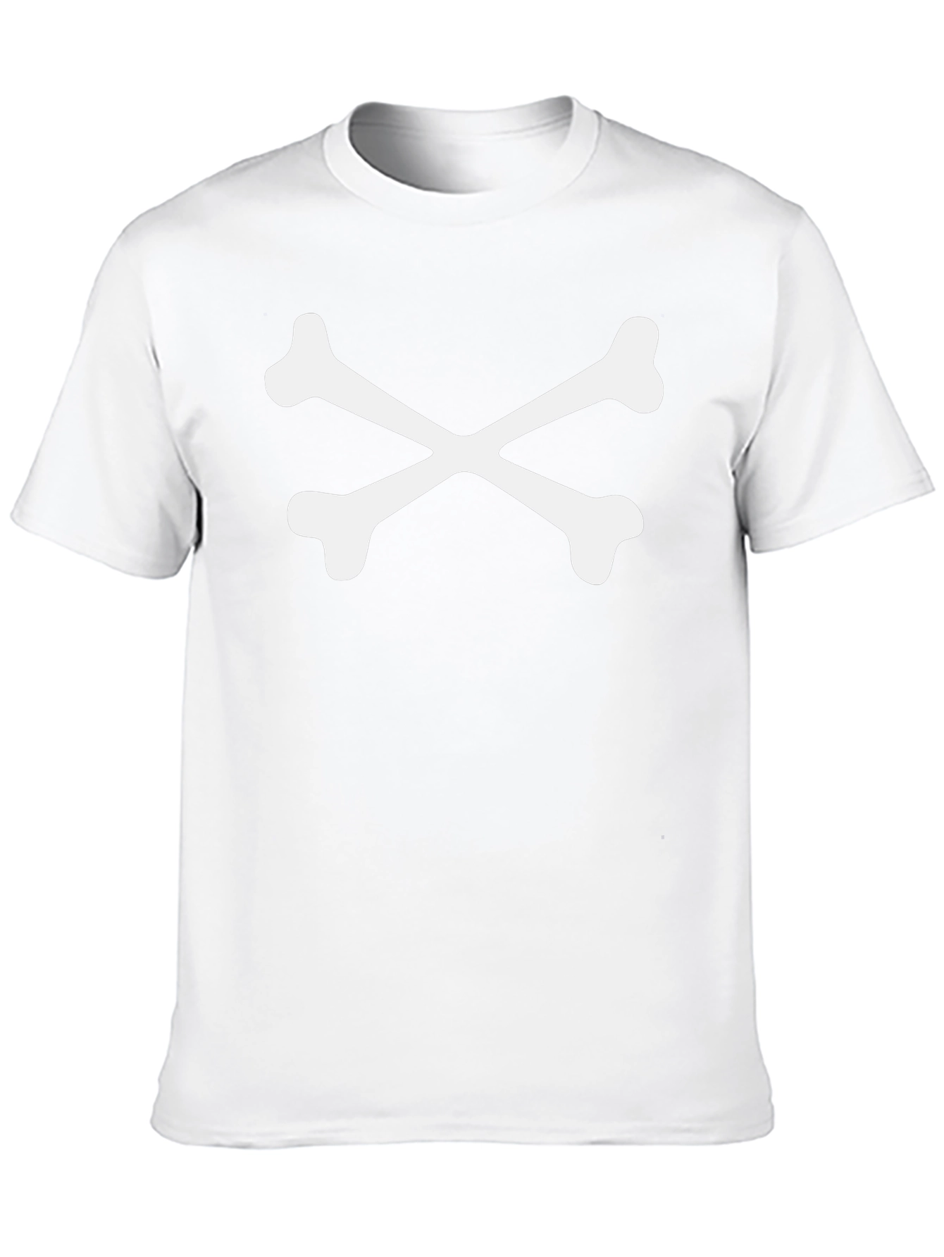 Crossbones Graphic Tee - Bold Black Cotton T-Shirt