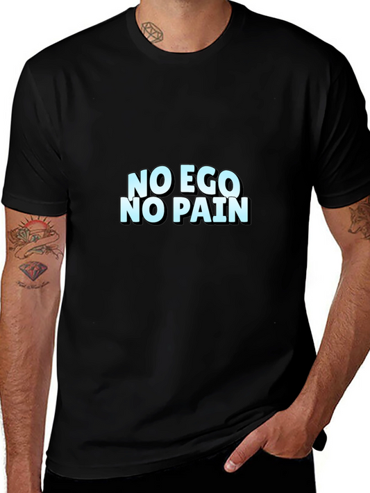 No Ego No Pain Graphic Tee - Stylish Black T-Shirt