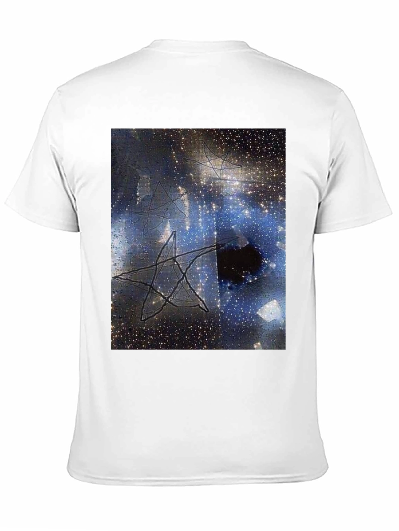Cosmic Star Graphic Tee - Black Cotton T-Shirt
