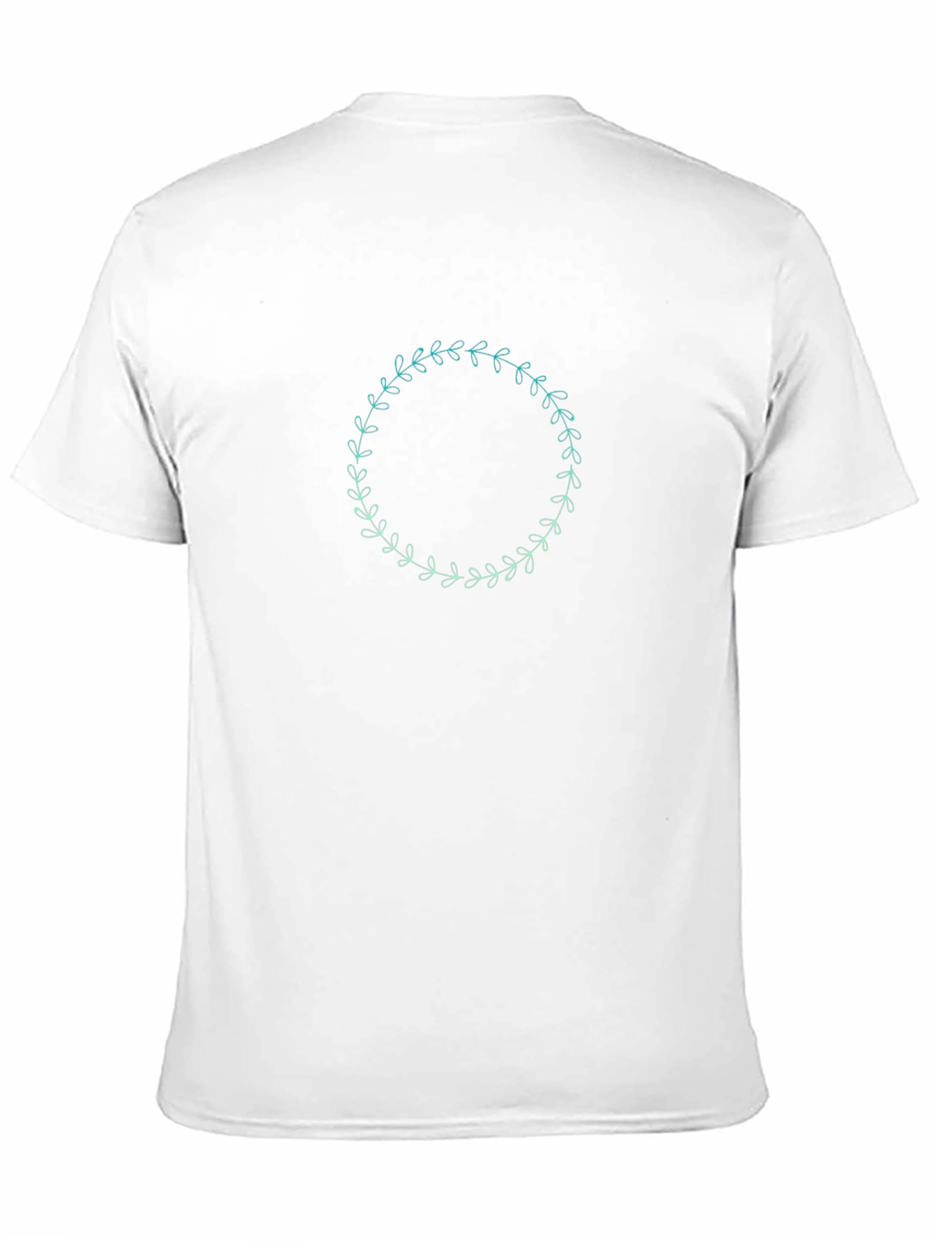 Leaf Wreath Graphic Tee - Black Casual Shirt