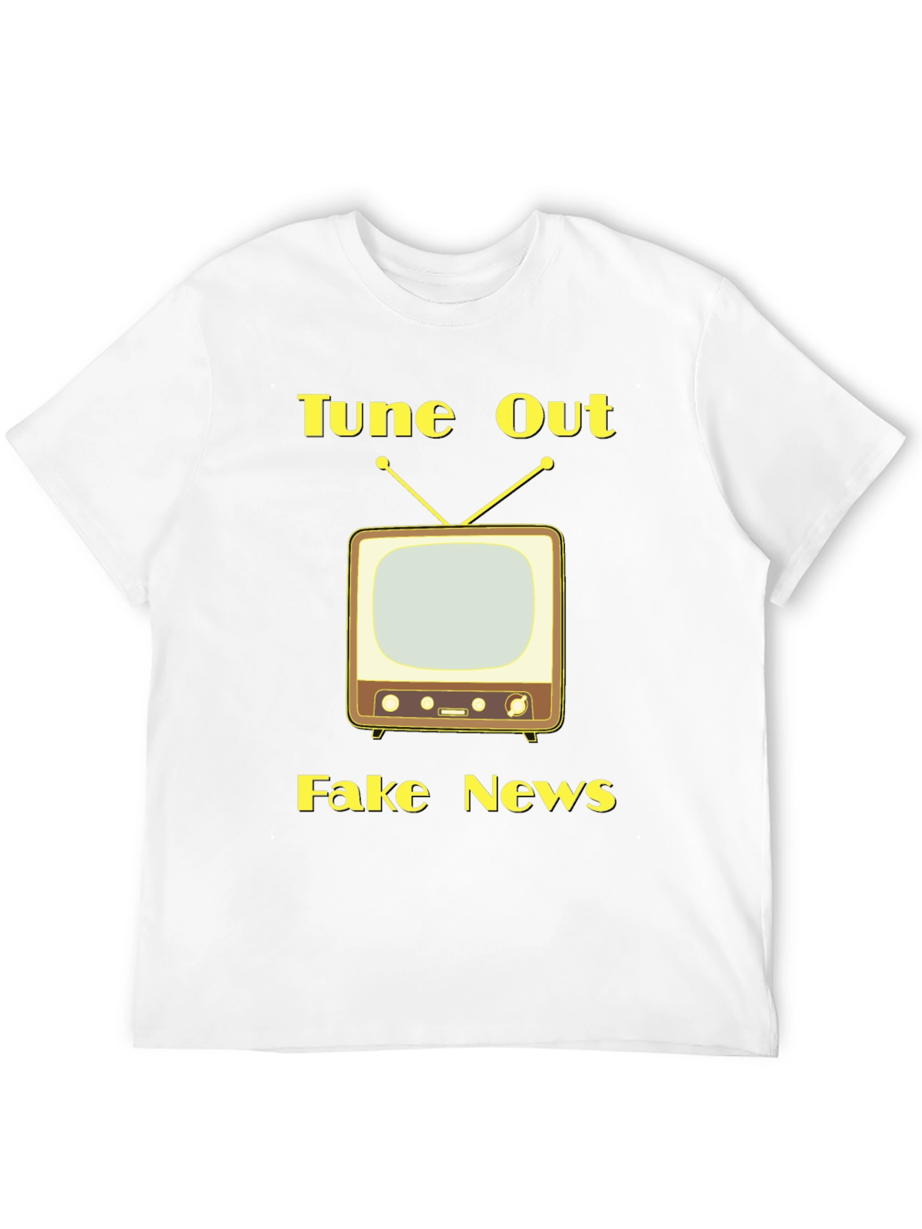 Tune Out Fake News Graphic Tee - Black