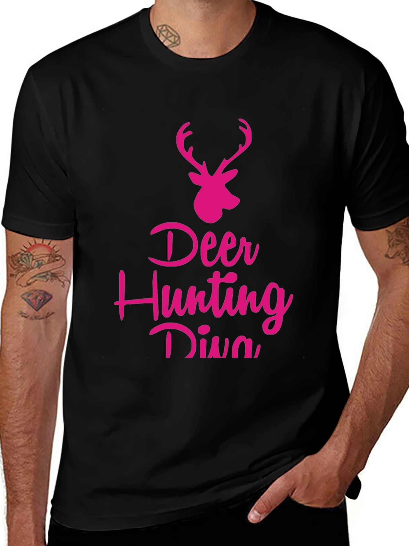 Deer Hunting Diva Black T-Shirt