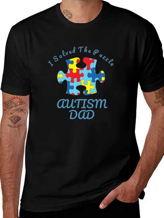 Autism Dad Puzzle Piece T-Shirt