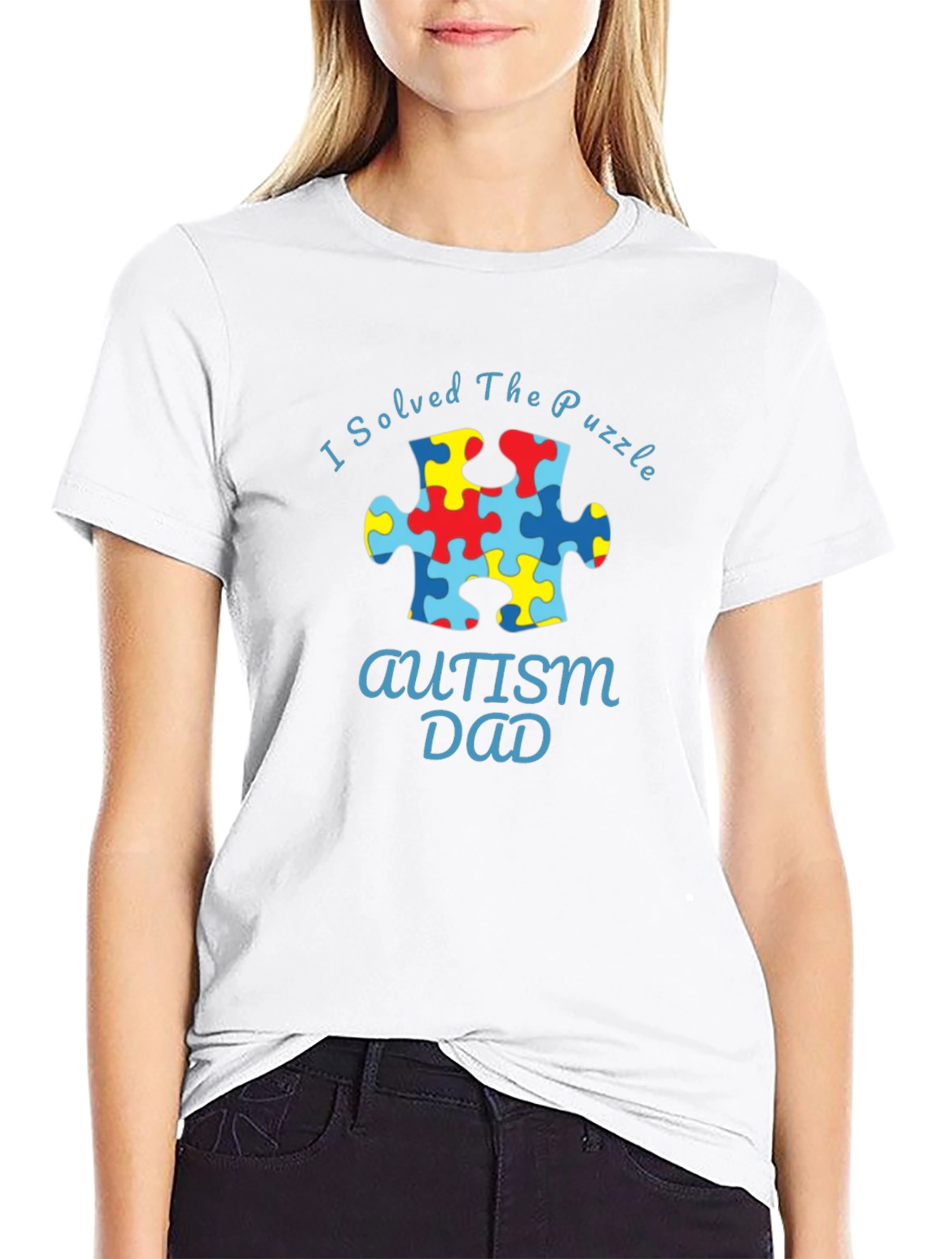 Autism Dad Puzzle Piece T-Shirt