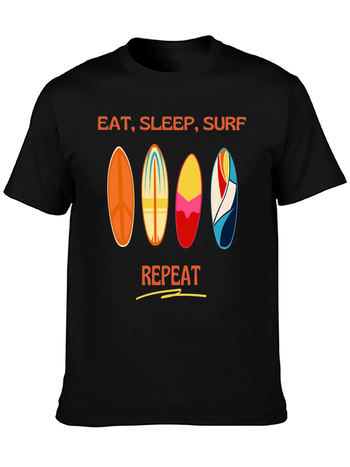 Eat Sleep Surf Repeat T-Shirt - Surfer Lifestyle Tee
