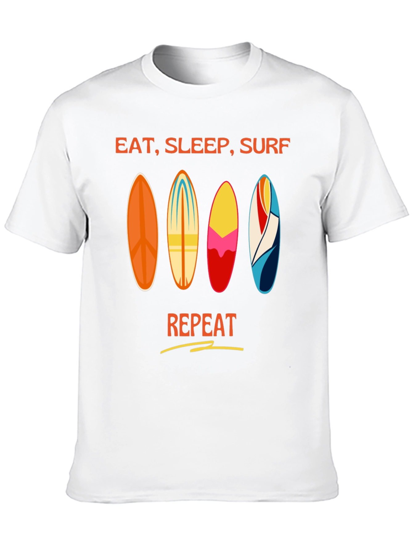 Eat Sleep Surf Repeat T-Shirt - Surfer Lifestyle Tee