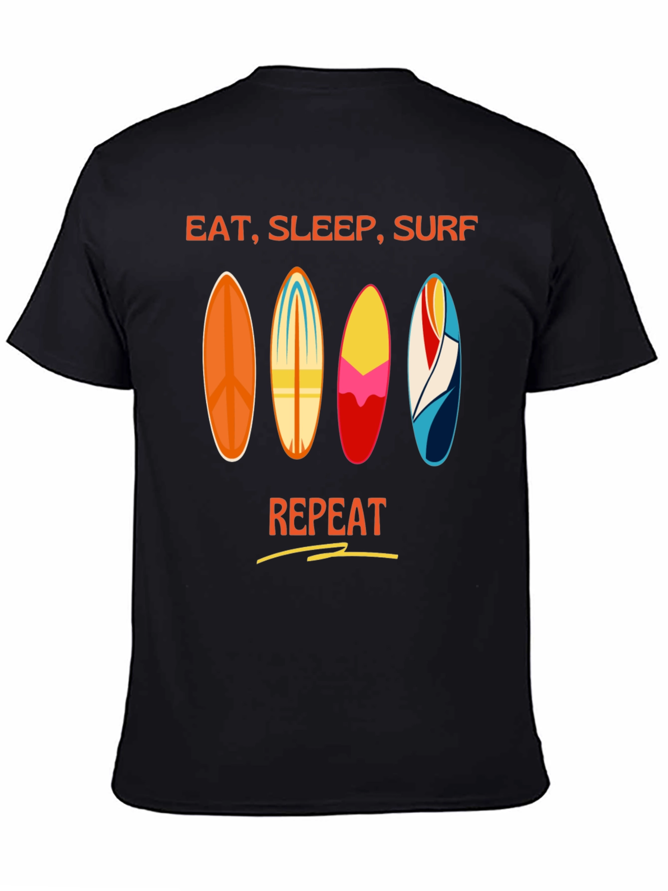 Eat Sleep Surf Repeat T-Shirt - Surfer Lifestyle Tee