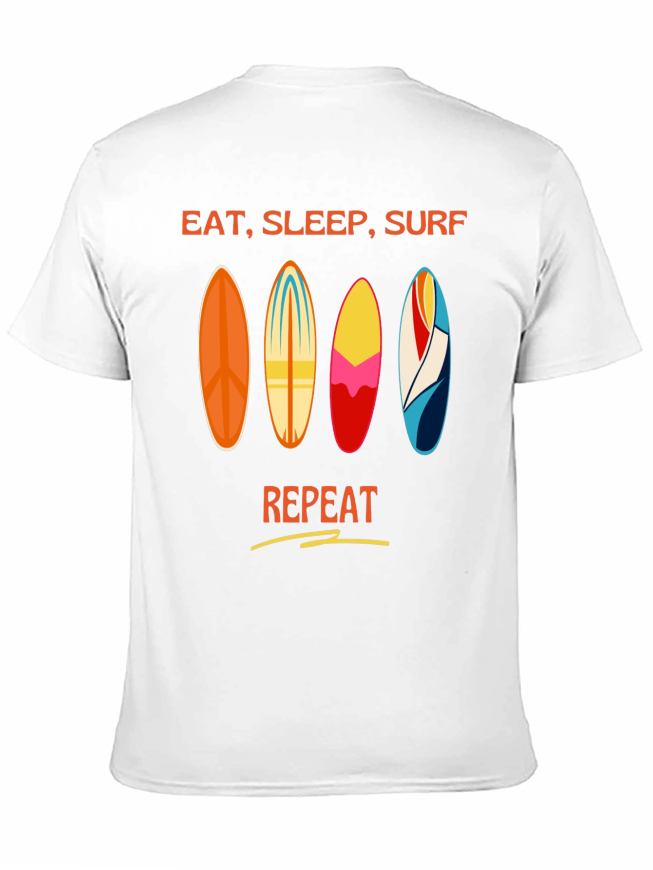 Eat Sleep Surf Repeat T-Shirt - Surfer Lifestyle Tee