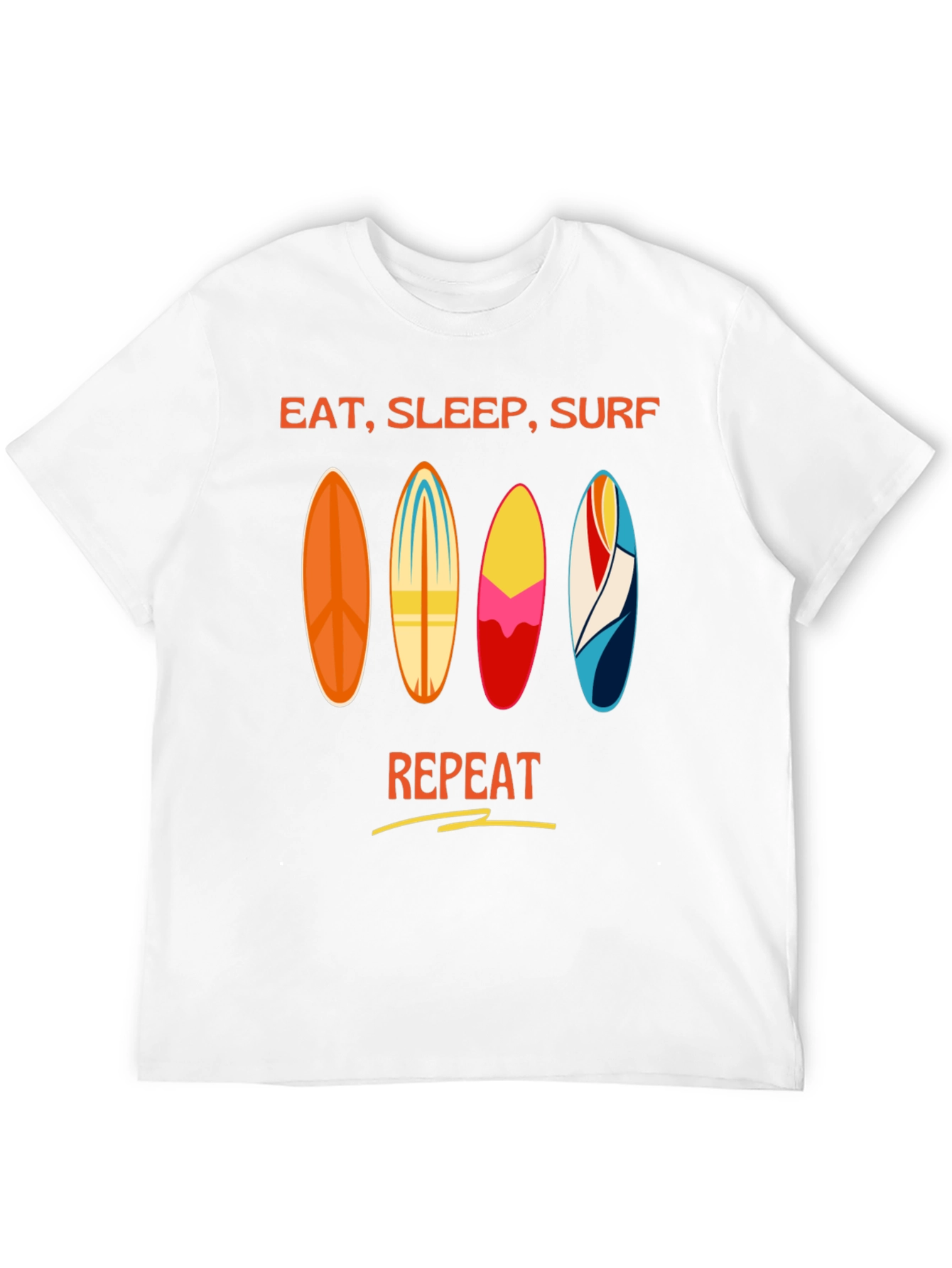 Eat Sleep Surf Repeat T-Shirt - Surfer Lifestyle Tee