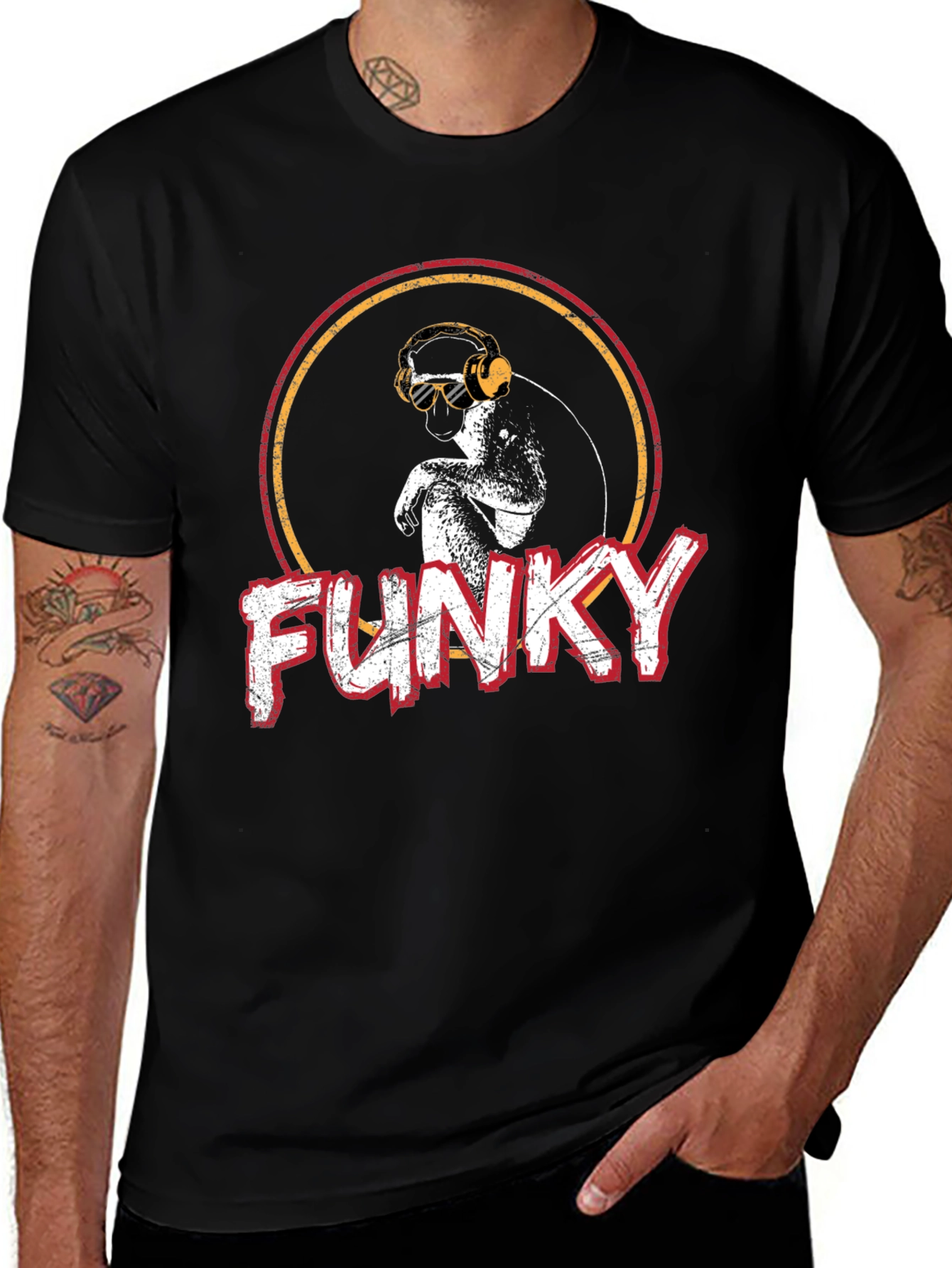 Funky Monkey Graphic T-Shirt - Retro Style