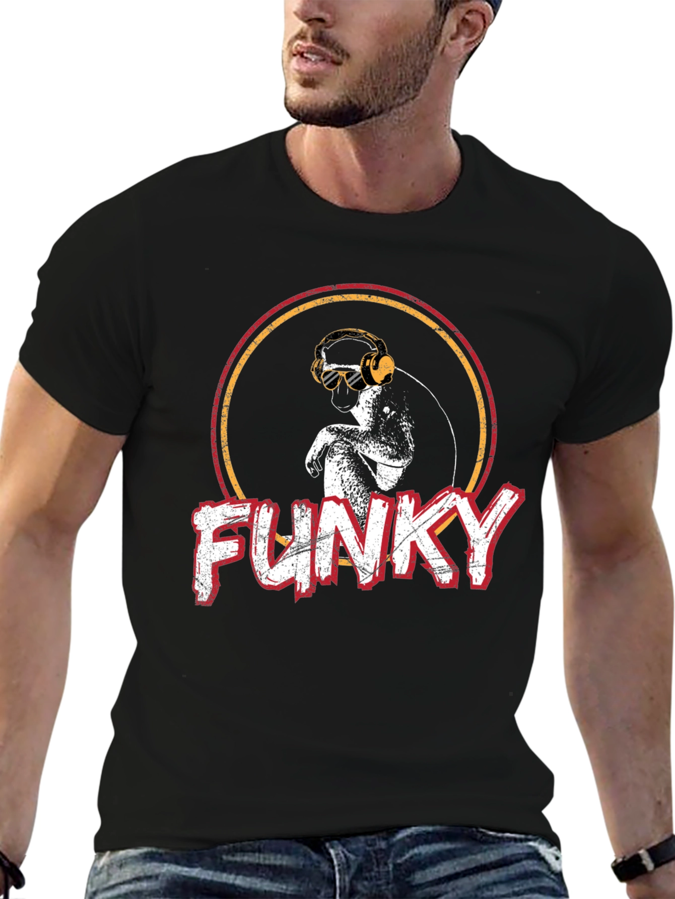Funky Monkey Graphic T-Shirt - Retro Style