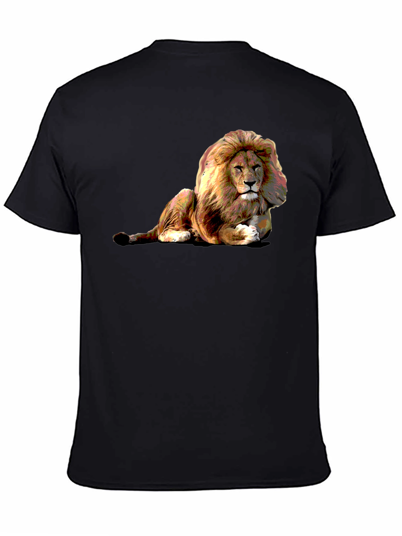 Lion Graphic Black T-Shirt - Wild Style