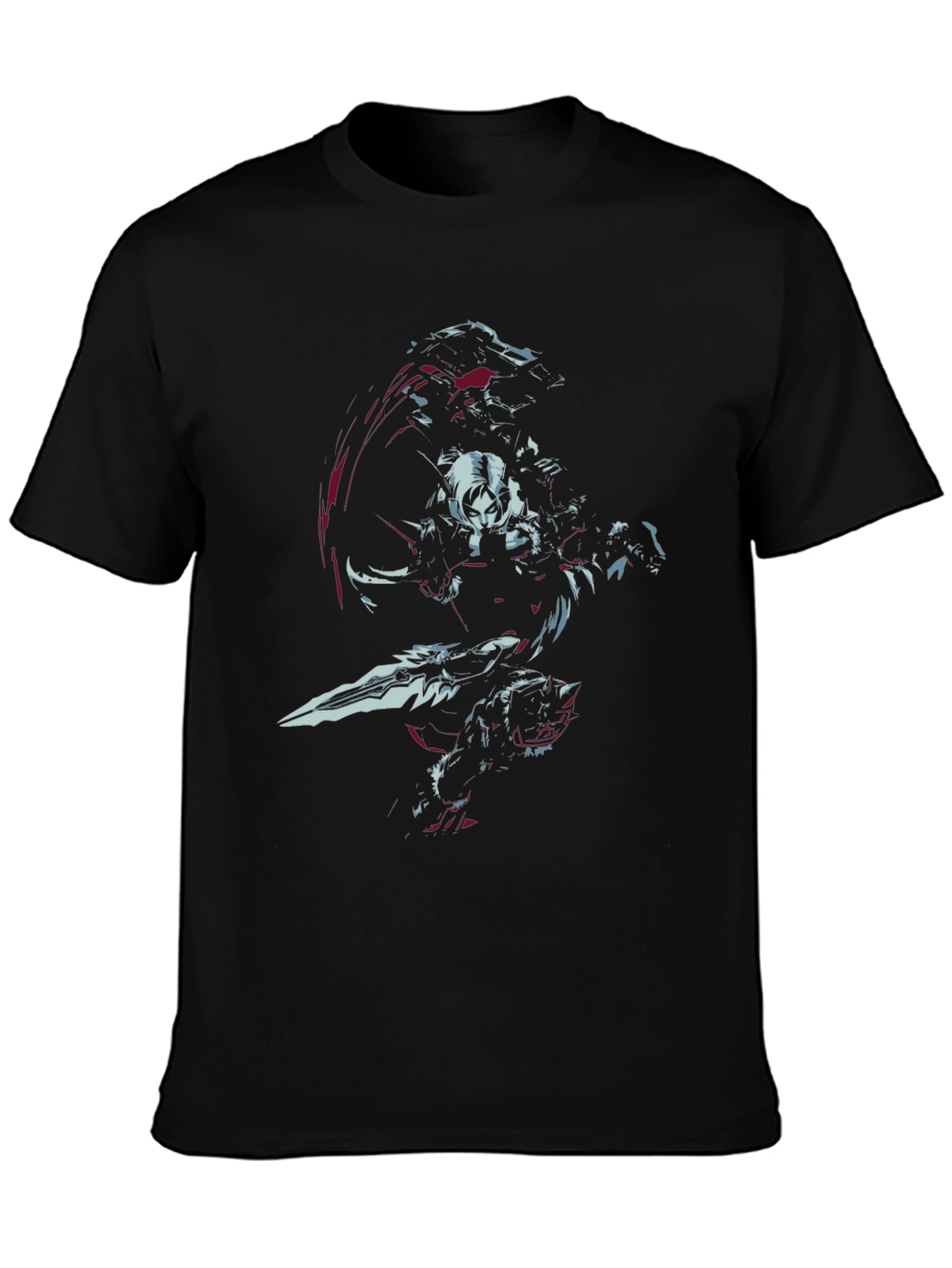 Warrior Graphic Print Black T-Shirt