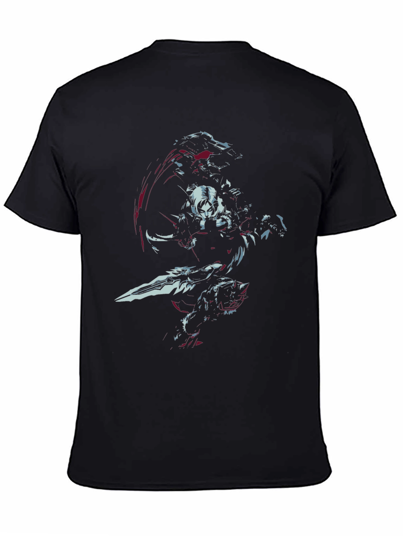 Warrior Graphic Print Black T-Shirt