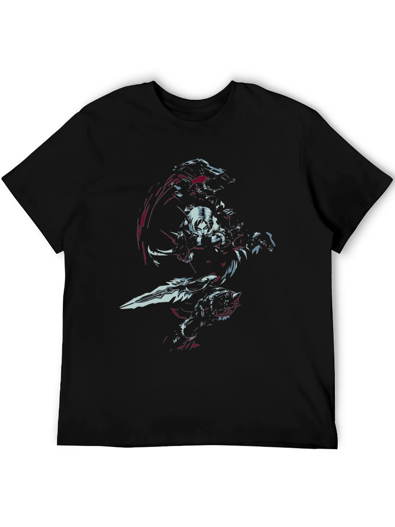 Warrior Graphic Print Black T-Shirt