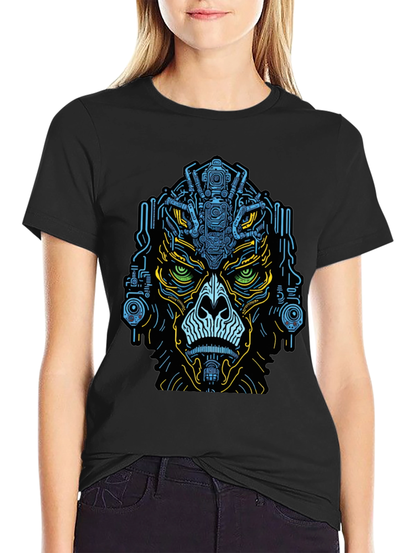 Cyber Gorilla T-Shirt - Unique Graphic Tee