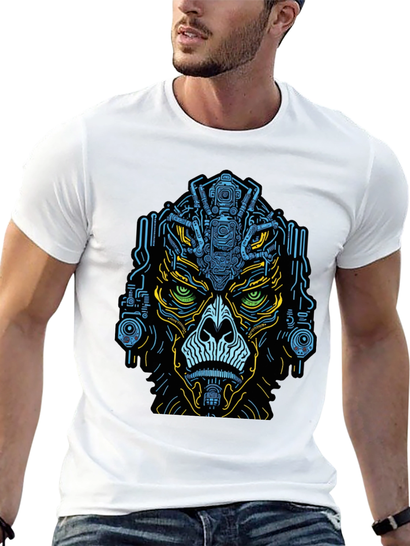 Cyber Gorilla T-Shirt - Unique Graphic Tee