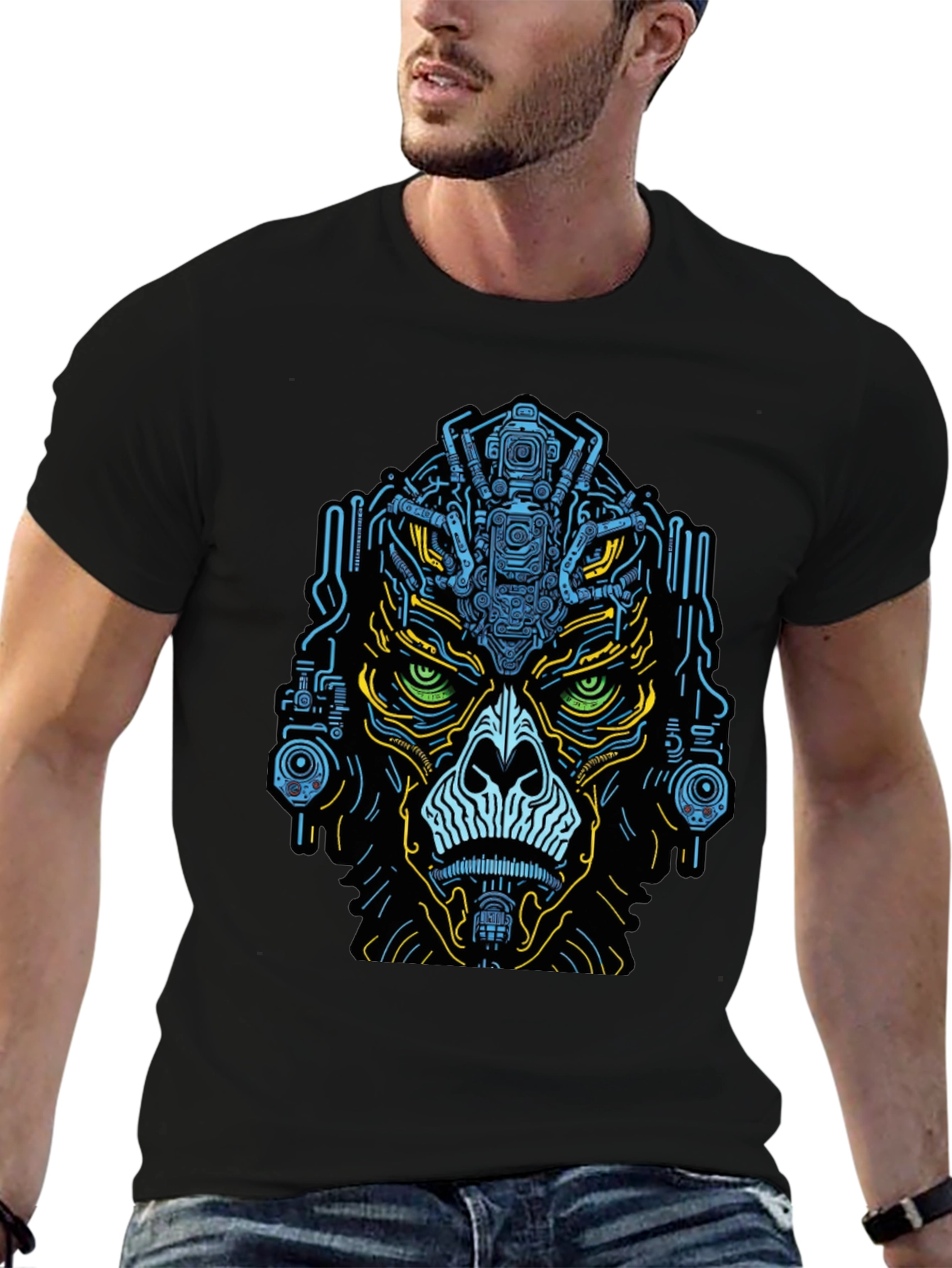 Cyber Gorilla T-Shirt - Unique Graphic Tee