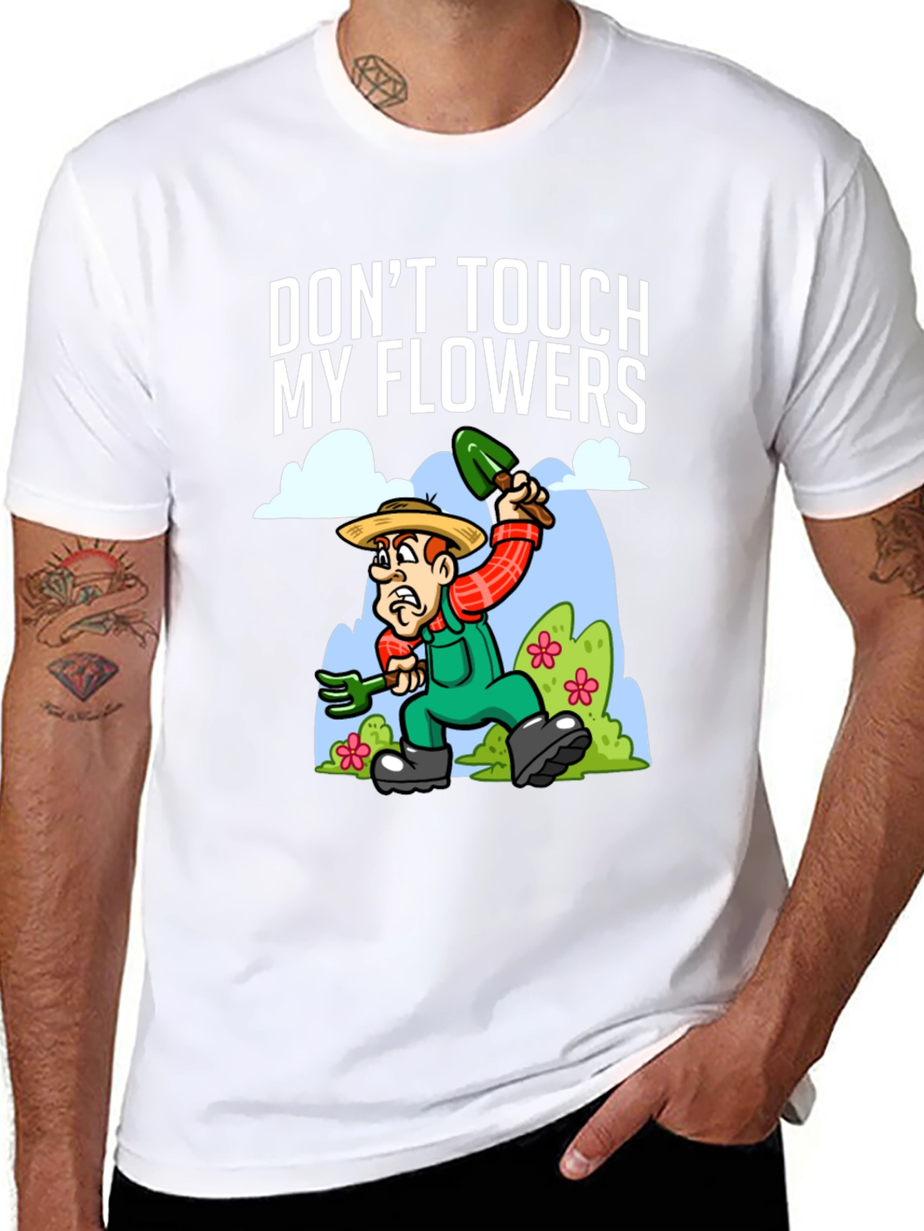 Dont Touch My Flowers T-Shirt - Gardener Humor