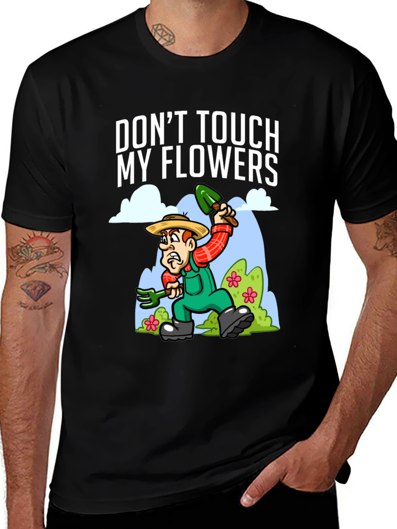 Dont Touch My Flowers T-Shirt - Gardener Humor