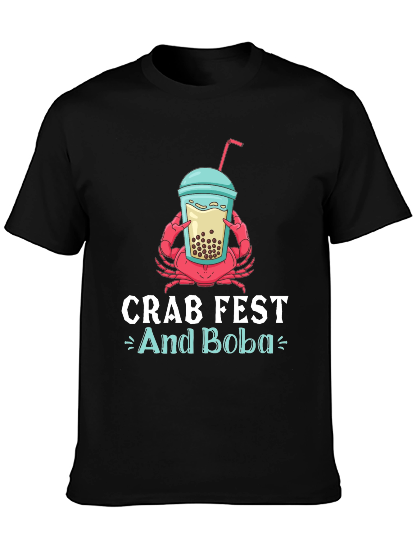 Crab Fest and Boba Graphic T-Shirt