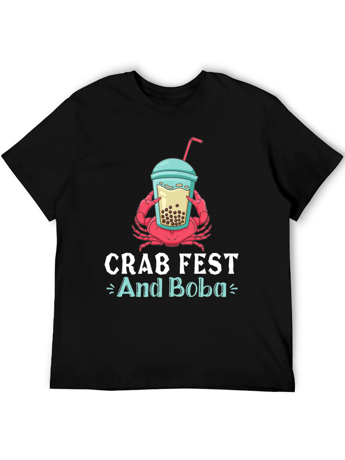 Crab Fest and Boba Graphic T-Shirt