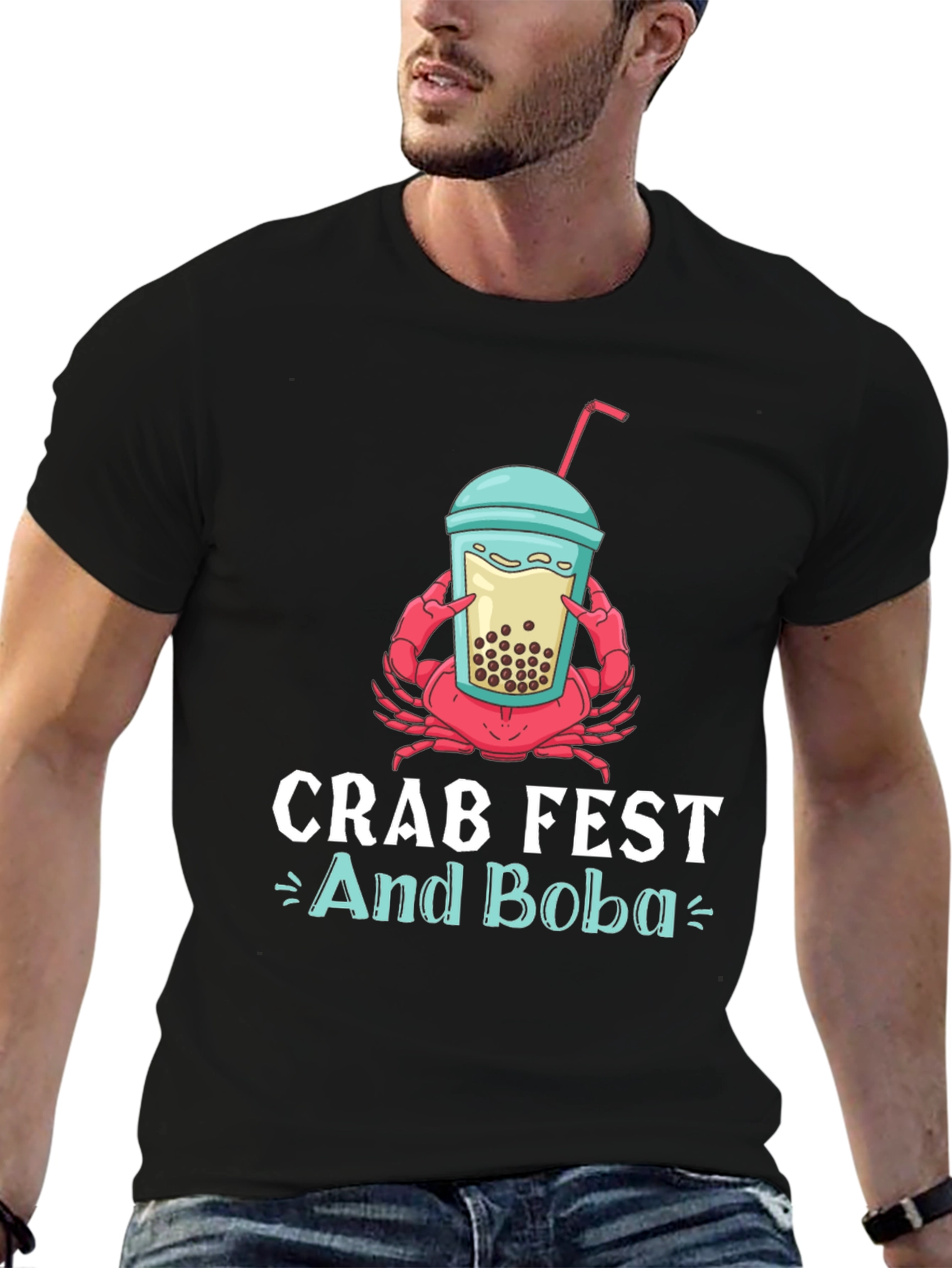 Crab Fest and Boba Graphic T-Shirt