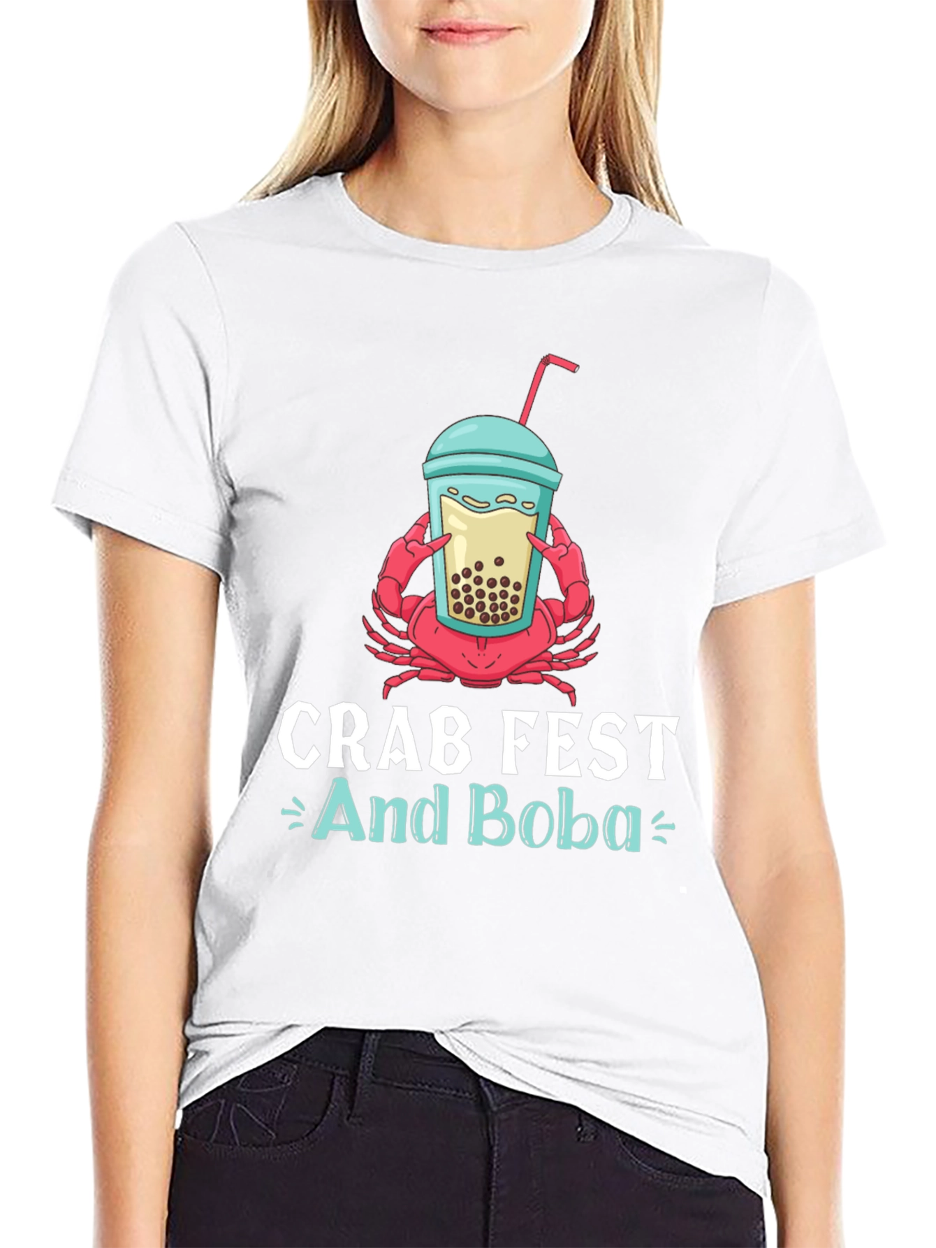Crab Fest and Boba Graphic T-Shirt