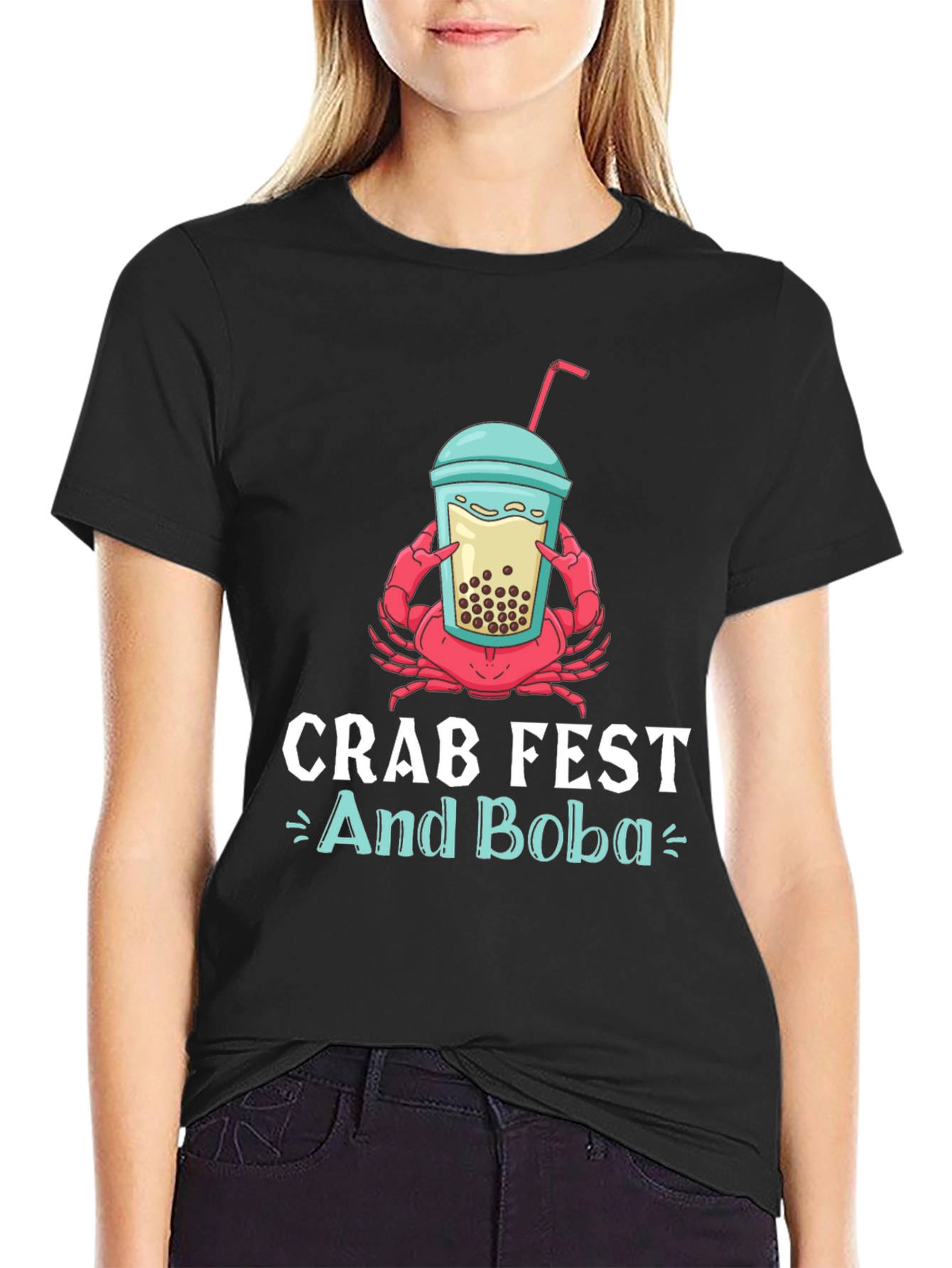 Crab Fest and Boba Graphic T-Shirt