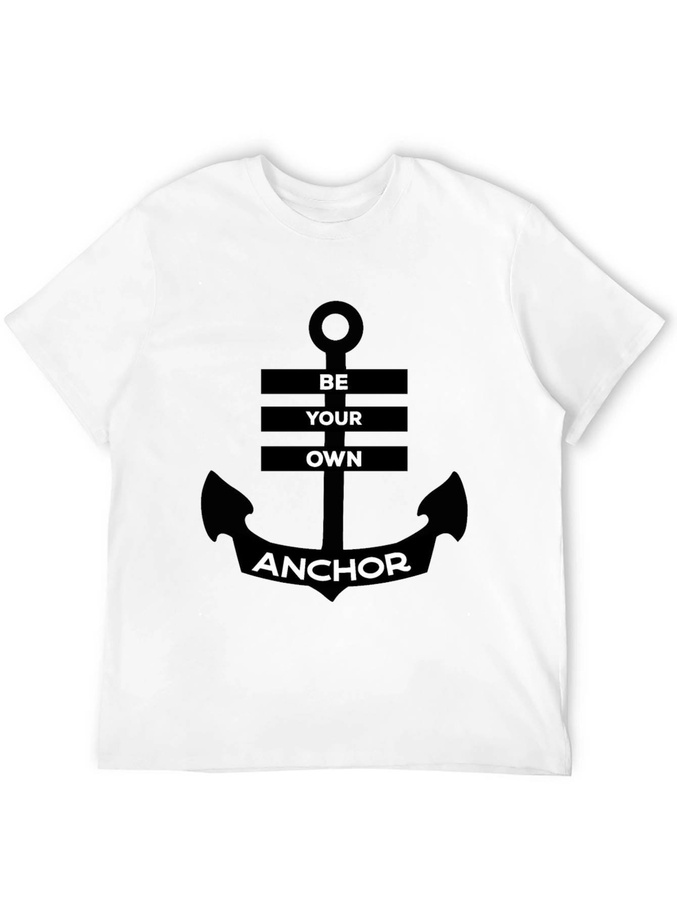 Be Your Own Anchor Black Graphic Tee