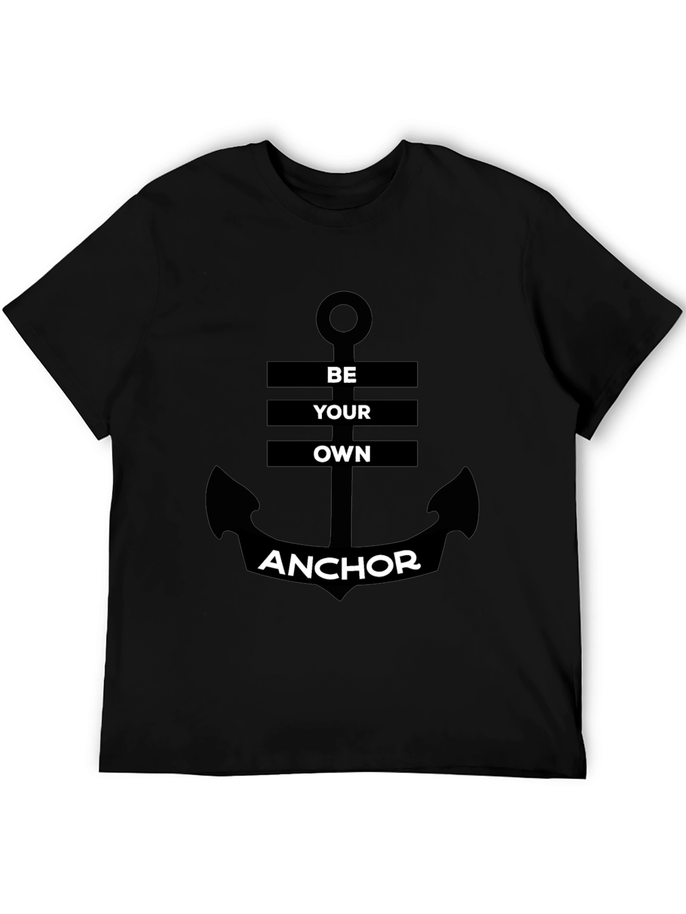 Be Your Own Anchor Black Graphic Tee