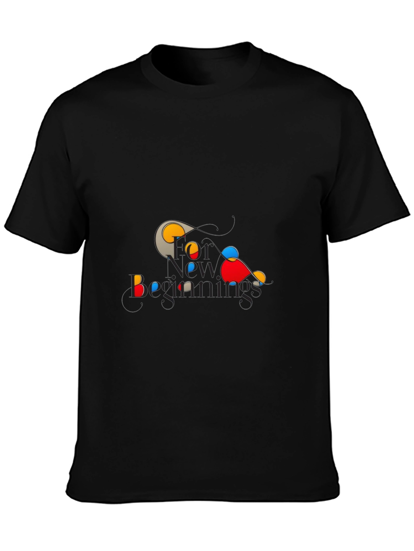 New Beginnings Graphic Tee - Stylish Black T-Shirt