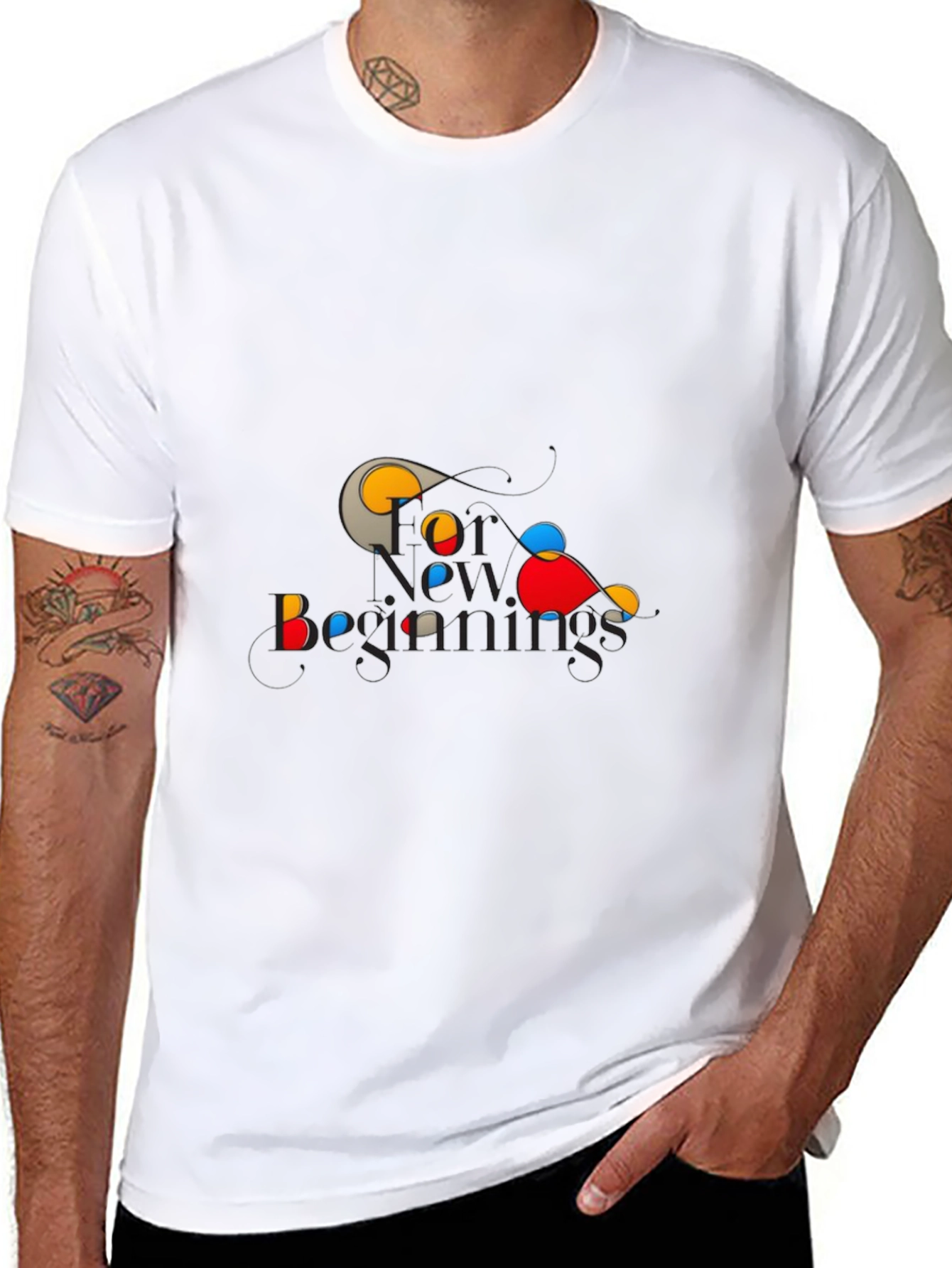 New Beginnings Graphic Tee - Stylish Black T-Shirt