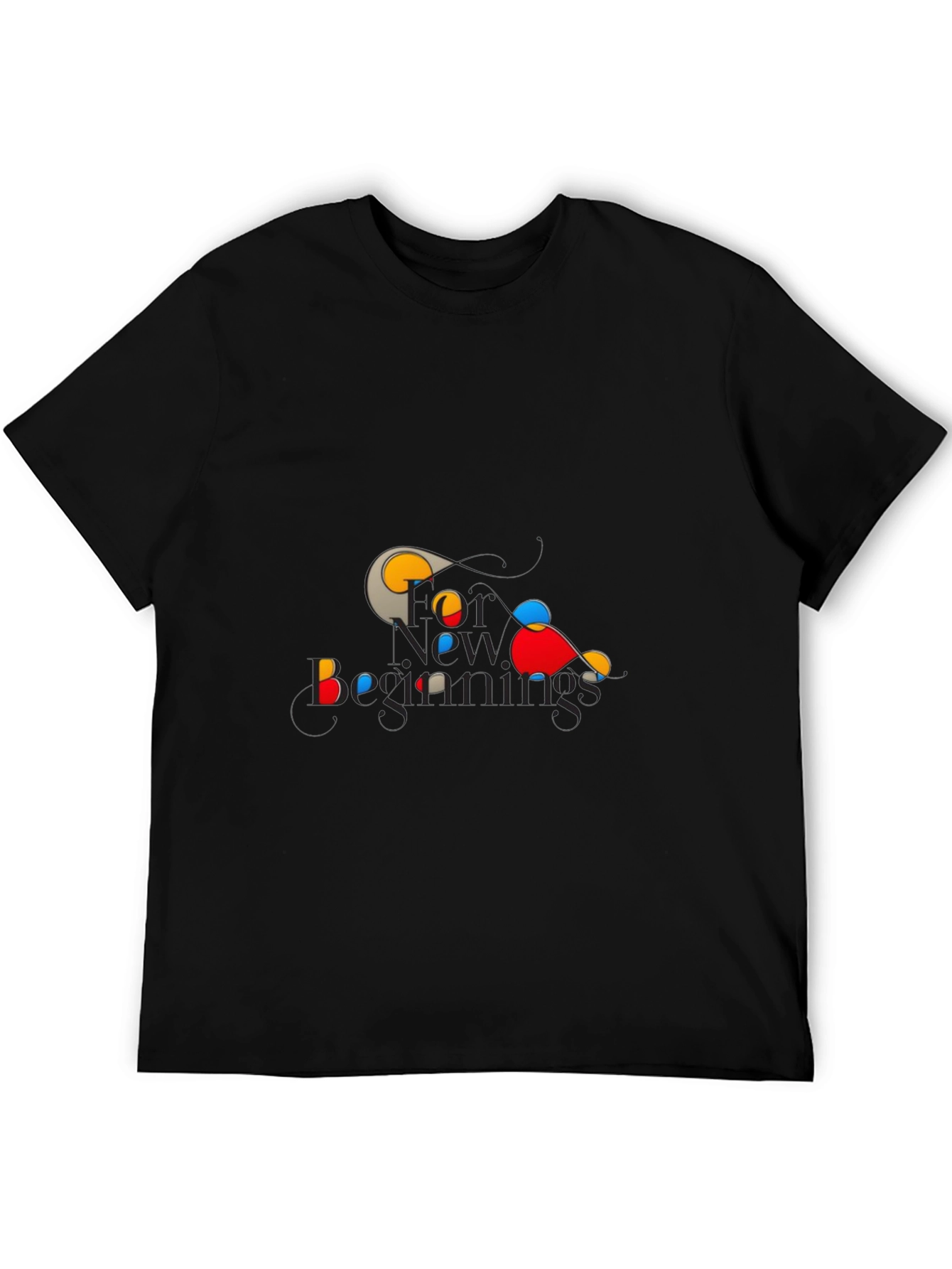 New Beginnings Graphic Tee - Stylish Black T-Shirt