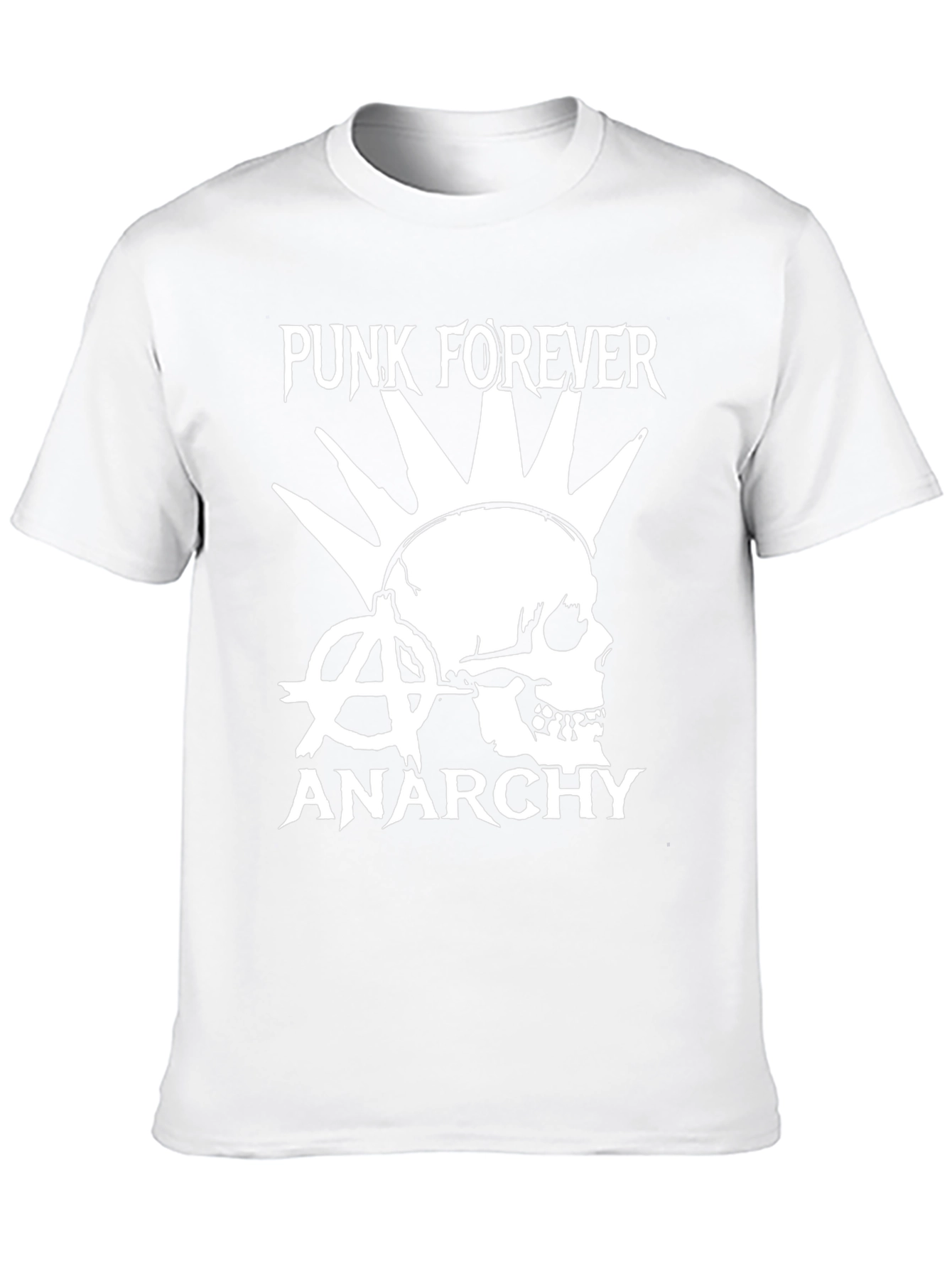 Punk Forever Anarchy Skull Graphic Tee